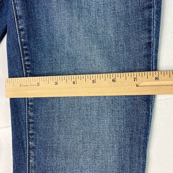 L'agence Jean Women 26x31* Ruth Straight Blue Faded Raw Hem Stretch Denim Tag 25 - Picture 13 of 16